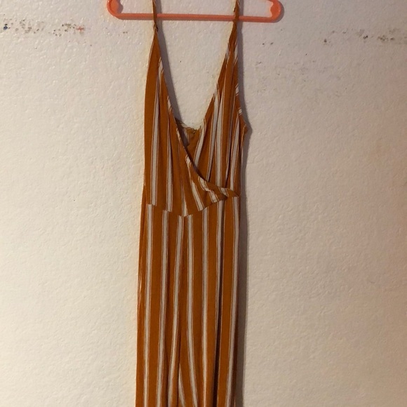 orange and white striped jumpsuit